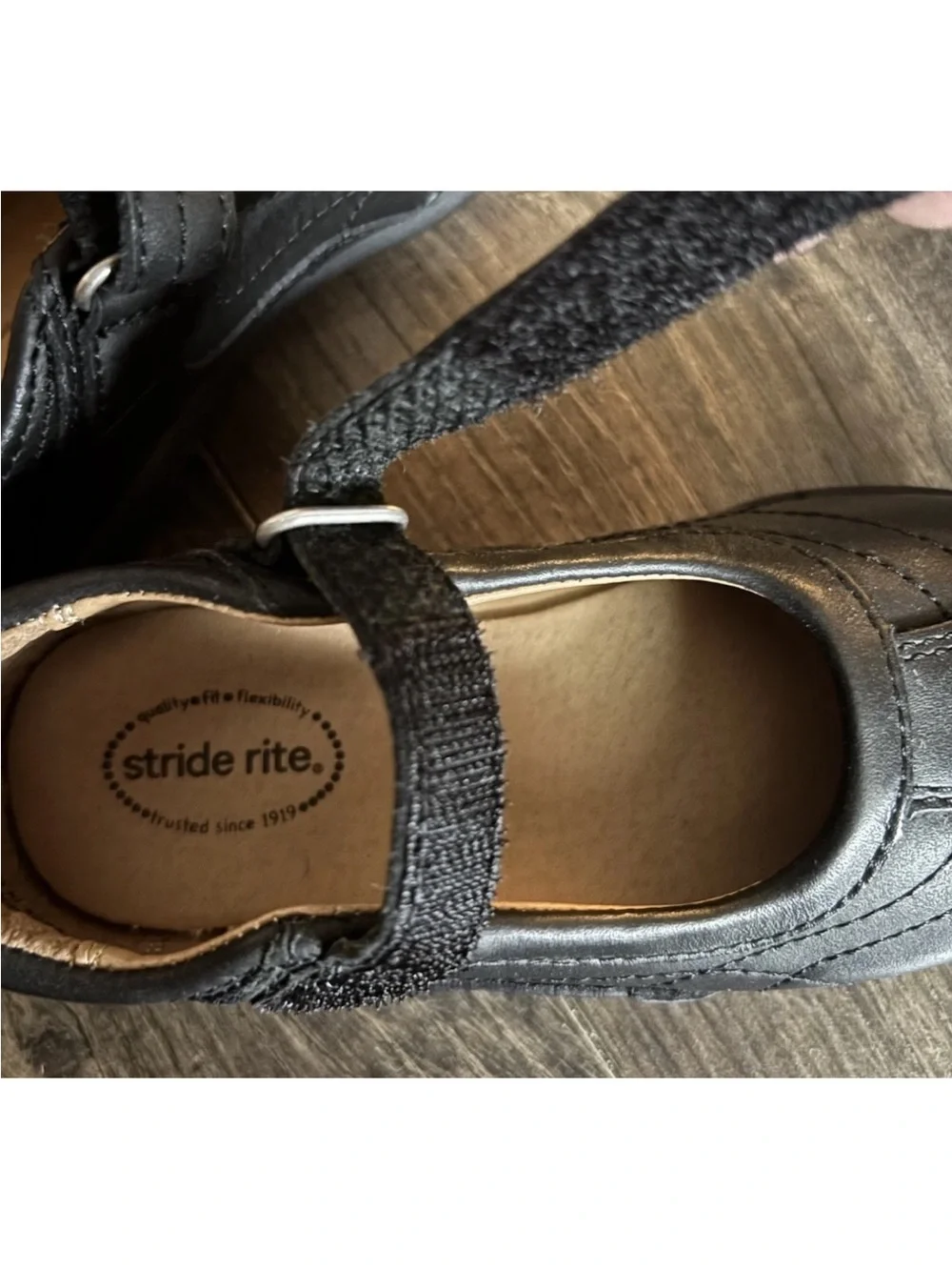 Stride Rite Claire Girls Black Mary Jane Hook-and-Loop Dress Shoes New Size 9